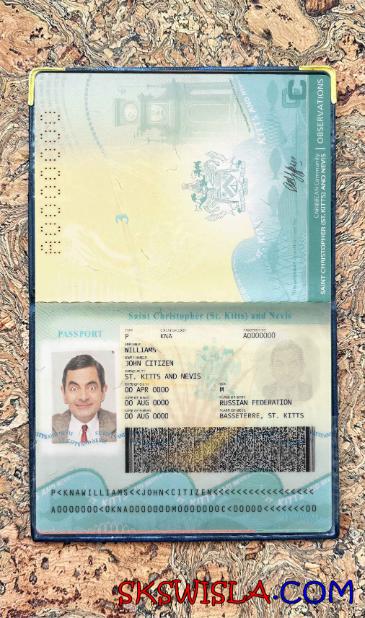 Saint Kitts i Nevis zdjęcie do paszportu pliki PSD, skan i fotografowany obraz